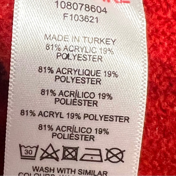 TOPSHOP Red Daisy Quarter Zip Collared Crop Cozy Knit Sweater Womens 10 - Picture 13 of 15